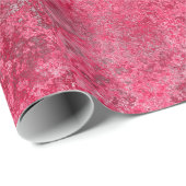 Papier de emballage rose rouge de cadeau (Coin rond)