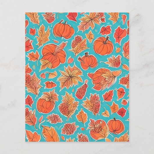 Papier de feuillage feuille citrouille (Devant)