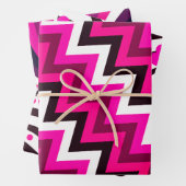 Papier de gravure de Zigzag noir rose vif (En situation)
