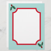 Papier de houx de Noël (Devant / Derrière)