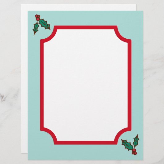 Papier de houx de Noël (Devant / Derrière)