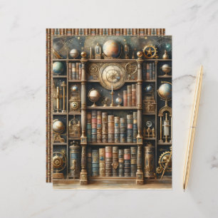Papier de la bibliothèque Celestial Steampunk