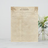 Papier De la cuisine de la recette de haricots d'arbre de (Debout devant)