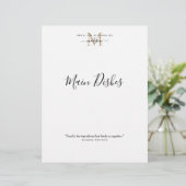 Papier De la cuisine de l'or Monogram Recette Divider (Debout devant)