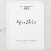 Papier De la cuisine de l'or Monogram Recette Divider (Devant / Derrière)