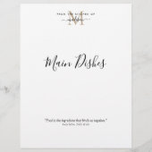 Papier De la cuisine de l'or Monogram Recette Divider (Dos)