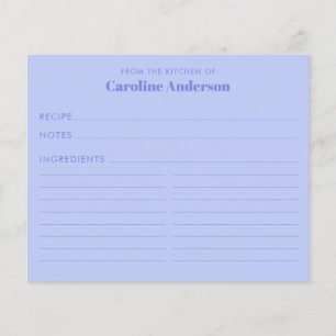 Papier De la cuisine de recette pourpre personnalisée