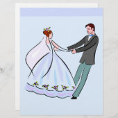 Papier de la mariée et du bloc-notes (Devant / Derrière)