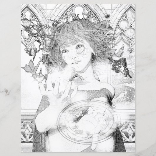 Papier de la page Coloriage des sorcières sauvages (Devant)