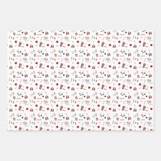 Papier de l'enseignant, papier de thème de l'école (Devant)