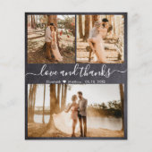 Papier de Merci de Mariage de Collage Rustique Bud (Devant)