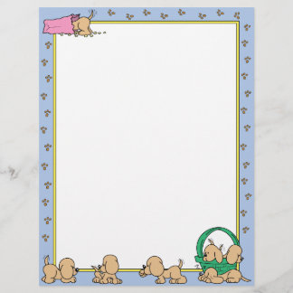 Papier De mignons Chiots Brown