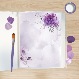 Papier de mise à la carte Morada Watercolor