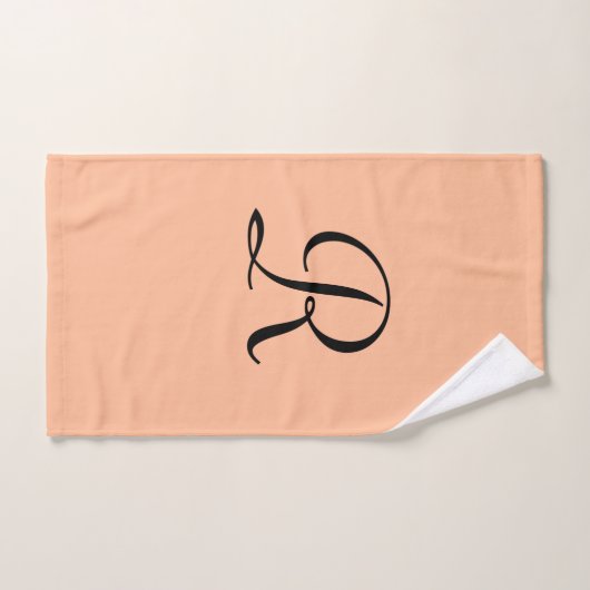 Papier de Monogramme Peach Fuzz (Serviette à main)
