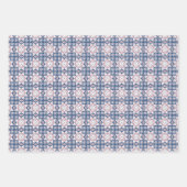 Papier de Motif d'enveloppement Blue Star Quilt (Devant 2)