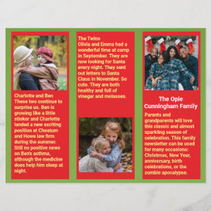 Papier 🎄 de Noël de famille ✨ Bulletin photo