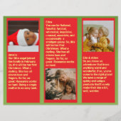 Papier 🎄 de Noël de famille ✨ Bulletin photo (Dos)