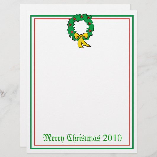 Papier de Noël Recyclé - Conception de couronnes (Devant / Derrière)