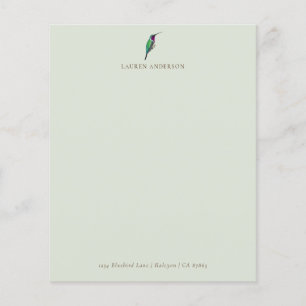 Papier de papeterie à Lucifer vert personnalisé