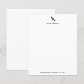 Papier de papeterie blanc personnalisé (Devant / Derrière)