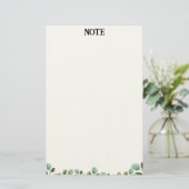 Papier de papeterie botanique à verdure minimale (Debout devant)