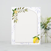 Papier de papeterie citron (Debout devant)