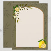 Papier de papeterie citron (Devant / Derrière)