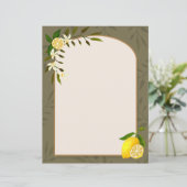 Papier de papeterie citron (Debout devant)