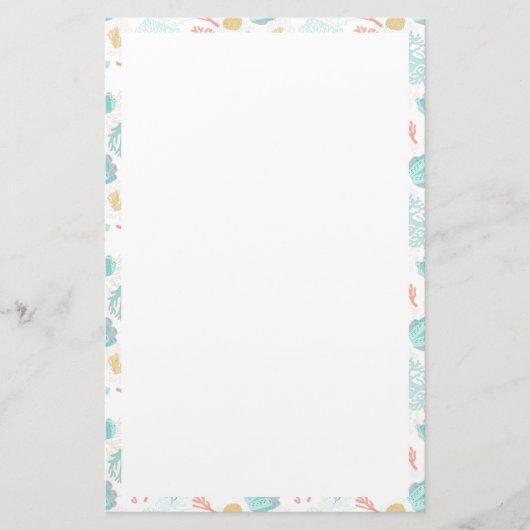 Papier de papeterie - Corail (Devant)