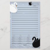 Papier de papeterie Cygne délicat (Dos)