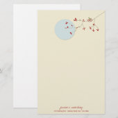 Papier de papeterie de baby shower de famille (Devant / Derrière)