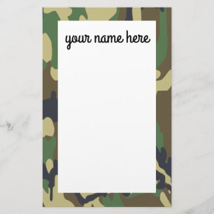 Papier de papeterie de Camo