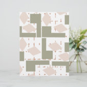 Papier de papeterie de conception géométrique (Debout devant)