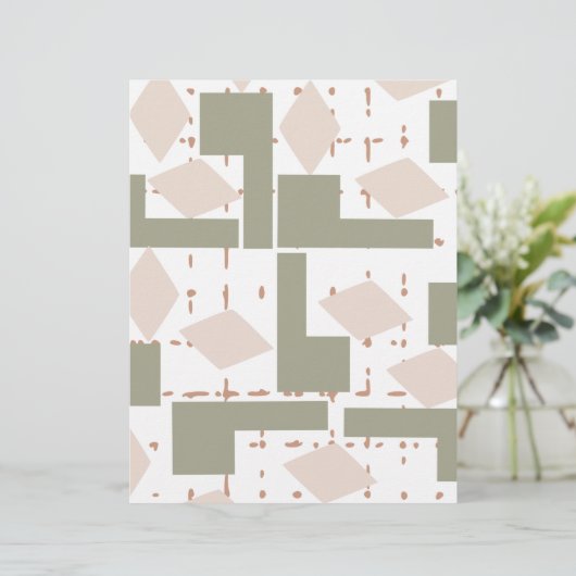 Papier de papeterie de conception géométrique (Debout devant)