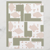 Papier de papeterie de conception géométrique (Devant / Derrière)