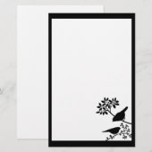 Papier de papeterie de deux oiseaux (Devant / Derrière)
