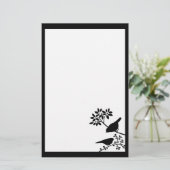 Papier de papeterie de deux oiseaux (Debout devant)