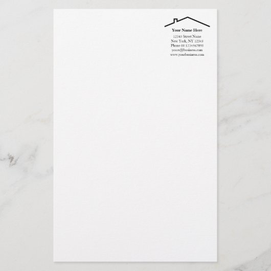 Papier de papeterie de l'entreprise immobilière de (Devant)