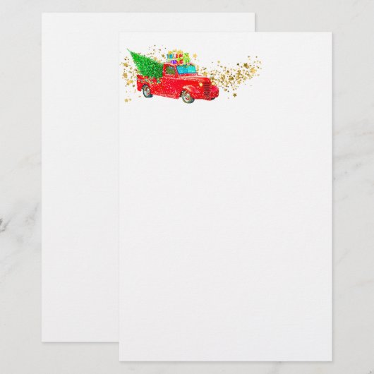 Papier de papeterie de vacances (Devant / Derrière)