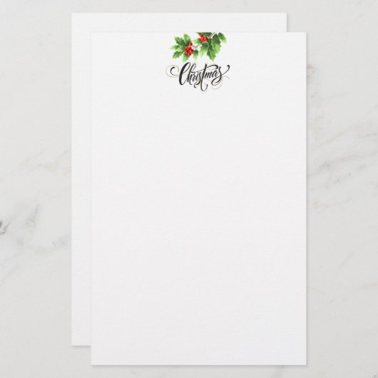 Papier de papeterie de vacances (Devant / Derrière)