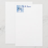 Papier de papeterie de vacances - Laisser neiger (Devant / Derrière)
