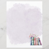 Papier de papeterie du livre d'aquarelle violet (Devant)