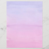 Papier de papeterie en aquarelle du coucher de sol (Devant)