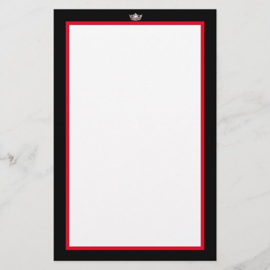 Papier de papeterie en argent Miss America (Devant)