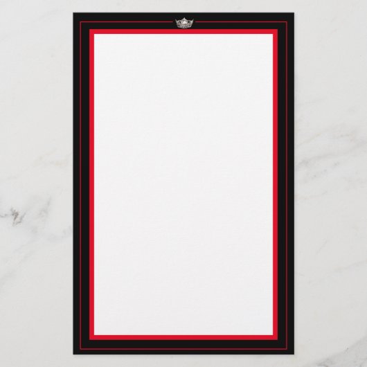 Papier de papeterie en argent Miss America (Devant)