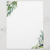 Papier de papeterie Eucalyptus personnalisé (Dos)