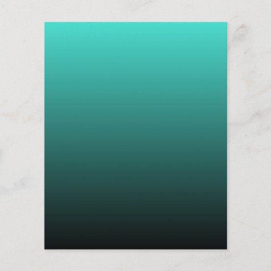 Papier de papeterie minimaliste Turquoise noir (Devant)
