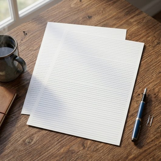 Papier de papeterie minimaliste uni ligné