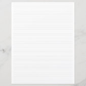 Papier de papeterie minimaliste uni ligné (Devant)