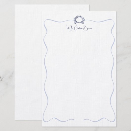 Papier de papeterie nautique (Devant / Derrière)